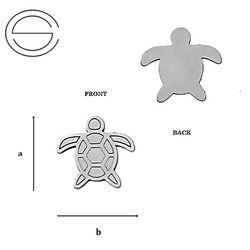 CL-543 Blaszka ŻÓŁW 9 mm Srebro 925
