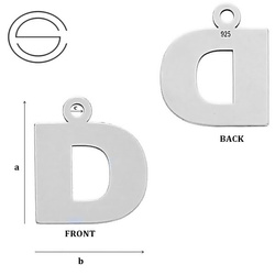 CL-213D Zawieszka Alfabet Literka D Srebro pr. 925