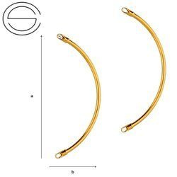 RLWZ-2/60  Rurka wykończona Srebro 925 POZŁACANE