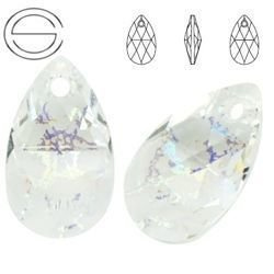 6106 MM 22 Swarovski Pear-shaped WHITE PATINA