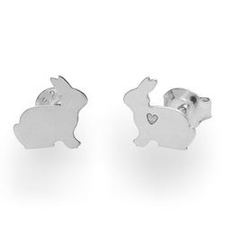 SZT-423B Silver bunny earrings - silver 925