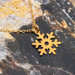 Necklace SNOWFLAKE - Sterling Silver 925 Gold Plated
