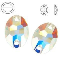 3210 MM 16 Swarovski Oval Crystal AB F