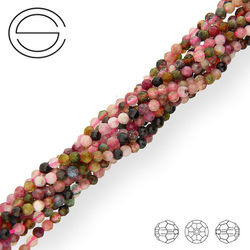 KN-RF-3,0 TUR Natural stone - round faceted - TOURMALINE 10 pcs.