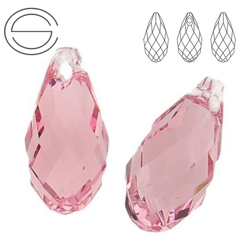 6010 MM 11 Swarovski Briolette LIGHT ROSE