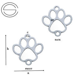 CL-642 Baza naszyjnika, bransoletki ŁAPA PSA 925