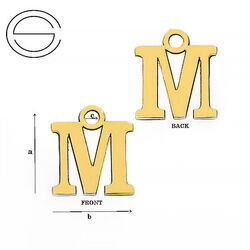 CLZ-682M Zawieszka Alfabet Literka M Srebro pr. 925