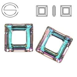 4439 MM 20 Swarovski Square Ring VITRAIL LIGHT VL