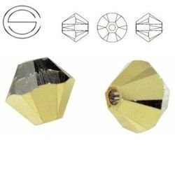 5328 MM 4 Swarovski XILION Bicone Crystal AURUM