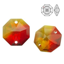 8116 MM 14 Swarovski Octagon FIREAOPAL GOLDT