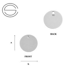 CL-243 CIRCLE Pendant 8,0 mm Sterling Silver 925
