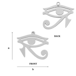 CL-370 EYE OF HORUS Pendant Sterling Silver 925