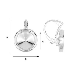 BA-73/12 Leverbacks for 1122 Rvoili 12mm - Earring Hooks - Sterling Silver 925