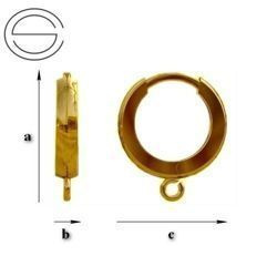 BKZ-010  Snap Earrings Silver Gold Plated