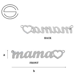 CL-381 Zawieszka MAMA 6,0 x 31 mm Srebro p.925