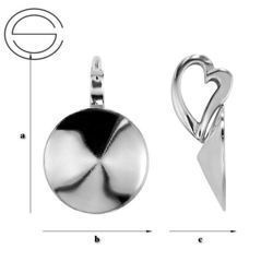 KWP-023/10 Bail for Rivoli Silver 925 RHODIUM