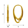 BBAZ-1 Leverbacks - Earring Hooks - Sterling Silver 925 Gold Plated 