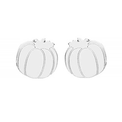 SZT-749 Silver earrings PUMPKIN - Sterling Silver 925