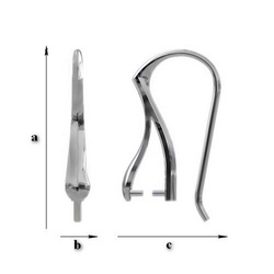 BO-03  Earwires Silver 925 for Crystals from Swarovski