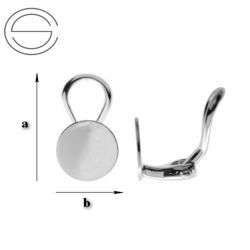 TK-8 Klipsy do wklejania płaskich kamieni Srebro 925 /gram