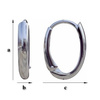 SV-08 Earwires  Snap Earrings Silver 925