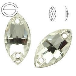 3223 MM 18 Swarovski Navette CRYSTAL F