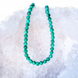 Kamień MALACHIT gładki 3,5 mm 10szt