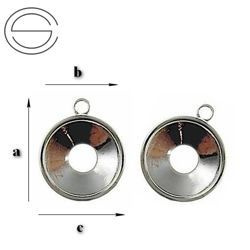 KKB-12 Silver 925 Bail for Rivoli 1122 12 mm