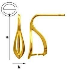 SHZ-36 Sztyfty do Swarovski Srebro 925 POZŁACANE