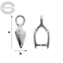 KKP-19 Bail for Swarovski 925 silver RHODIUM