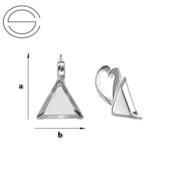 KWP-019/8 Bail for 4841 Silver 925 RHODIUM