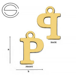 CLZ-682P Zawieszka Alfabet Literka P Srebro pr. 925