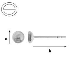 GW-4 Sztyfty - podkłady do wklejania Srebro 925
