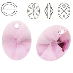 6028 MM 12 Swarovski Oval LIGHT ROSE