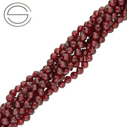 KN-RF-4,0 GAR Natural stone - round faceted - GARNET - Strand