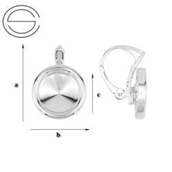 BA-73/10 Leverbacks for 1122 Rvoili 10mm (ss 47) - Earring Hooks - Sterling Silver 925