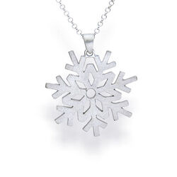 Srebrny naszyjnik DUŻA ŚNIEŻYNKA - SREBRO p. 925