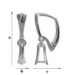 BBA-8 Leverbacks Silver 925 for Crystals from Swarovski