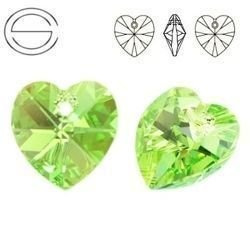 6228 MM 18 Swarovski Heart PERIDOT AB