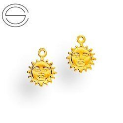 CHAZ-29 SŁOŃCE do podwieszania Srebro925 POZŁACANE