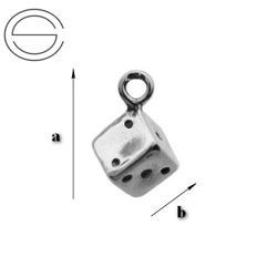 CHA-24 KOSTKA Element do podwieszania Srebro 925