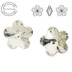 4744 MM 6 Swarovski Flower CRYSTAL F