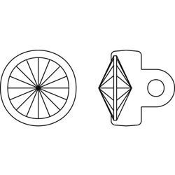 1770/147 022 Plastic Button Guzik CRYSTAL F