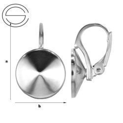 BA-74/12 Leverbacks for 1122 Rvoili 12mm - Earring Hooks - Sterling Silver 925