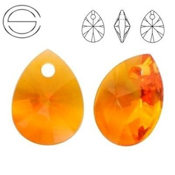 6128 MM 12 Swarovski Mini Pear TANGERINE