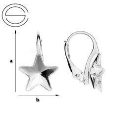 BA-59 Leverbacks for 4745 Star 10mm - Earring Hooks - Sterling Silver 925