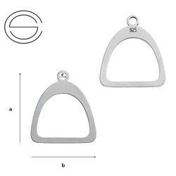 CL-413 Zawieszka STRZEMIĘ 13,2 mm Srebro 925