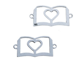 CL-425A BOOK Pendant 10,0 x 20,0 mm Sterling Silver