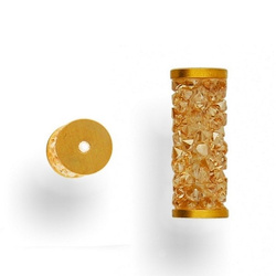 5950 MM 15 Swarovski Fine Rocks Tube GOLDEN SHADOW