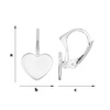 BA-69/10 Leverbacks for 2808 Heart 10mm - Earring Hooks - Sterling Silver 925
